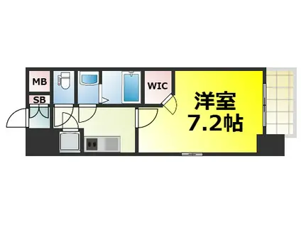 エスリード九条スタシオン(1K/15階)の間取り写真