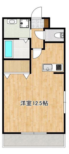 クレセール九品寺(ワンルーム/1階)の間取り写真