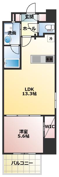 DIMUS北浜(1LDK/14階)の間取り写真