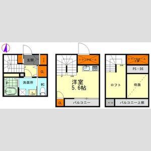 プレミア清水(ワンルーム/1階)の間取り写真