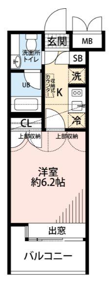 ダイナコートブロッサム天神南(1K/10階)の間取り写真