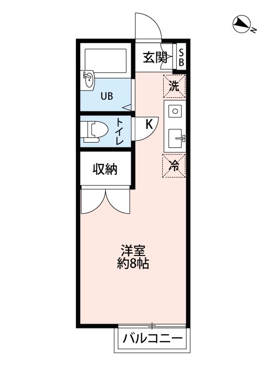 サンヴェール菊名(ワンルーム/2階)の間取り写真