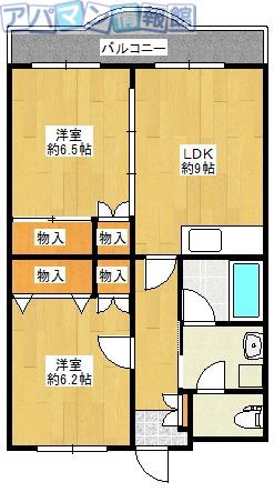 T&K寺尾前通(2LDK/4階)の間取り写真