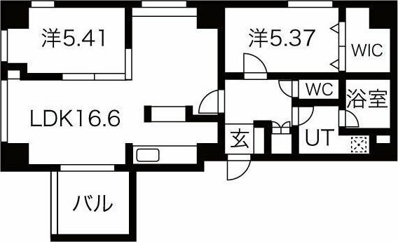 C・P・PURE隼人町(2LDK/4階)の間取り写真