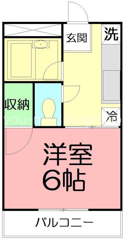 リエス伊勢原(1K/3階)の間取り写真