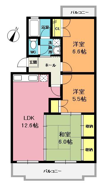 メゾンエトワール(3LDK/3階)の間取り写真