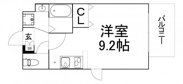 セゾンラトゥールMIYAKOJIMA(ワンルーム/2階)の間取り写真