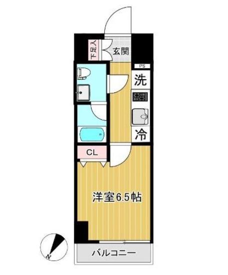 SHOKEN RESIDENCE 横浜関内(1K/10階)の間取り写真