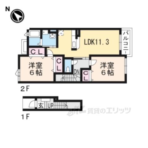 エクセレント Y・S(2LDK/2階)の間取り写真