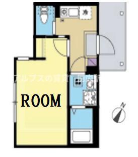 プラムベール杉田(1K/1階)の間取り写真