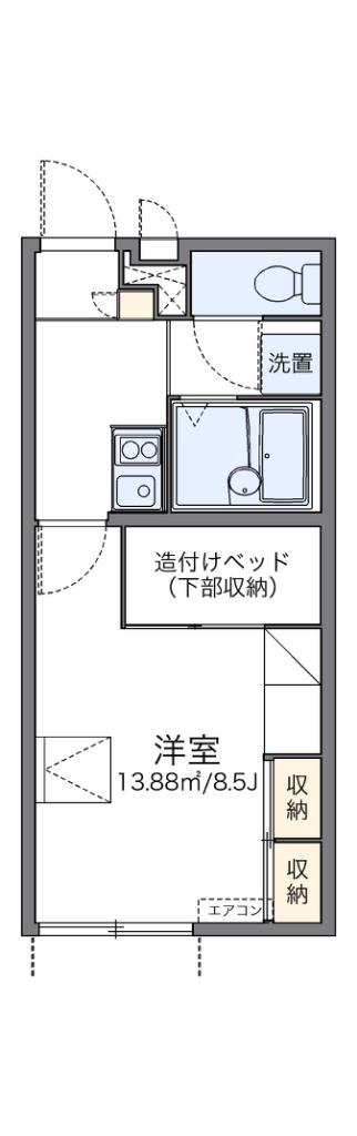 レオパレス神田堀(1K/2階)の間取り写真