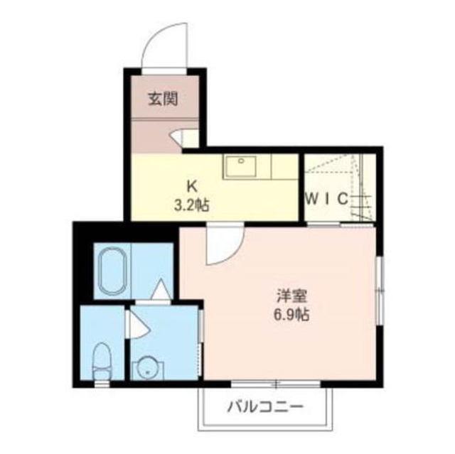 ルミエール鷺沼(1K/1階)の間取り写真