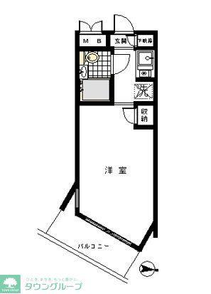 ドム登戸II(ワンルーム/3階)の間取り写真
