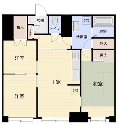 那古野ビル北館(3LDK/3階)の間取り写真