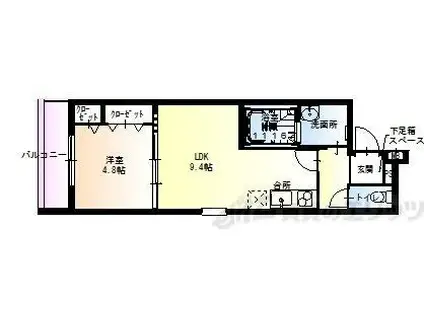 フジパレス淡路V番館(1LDK/2階)の間取り写真