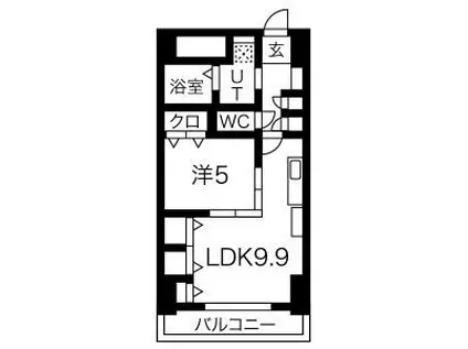 プレステージ千種(1LDK/7階)の間取り写真