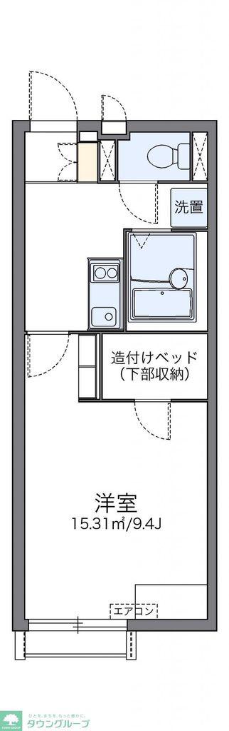 レオネクストコスモII(1K/1階)の間取り写真