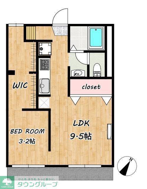 ひまわりハイツ(1LDK/1階)の間取り写真