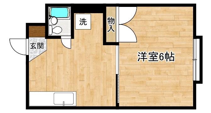 ホワイトプラザ中原 2(1K/1階)の間取り写真