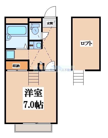 レオパレスCHUTTI(1K/1階)の間取り写真