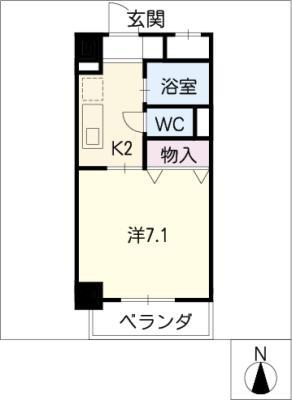 トーシンコーポ古出来(1K/5階)の間取り写真