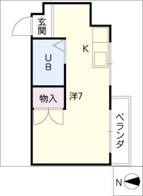レジデンス津田(ワンルーム/2階)の間取り写真