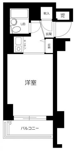 ダイホープラザ多摩川(ワンルーム/6階)の間取り写真