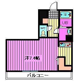 サンシエ大宮(ワンルーム/3階)の間取り写真