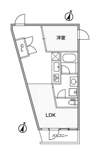 GRANDUO代々木2 グランデュオ代々木2(1LDK/2階)の間取り写真