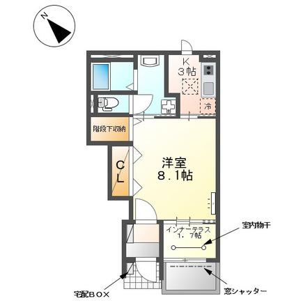 PRIME17(1K/1階)の間取り写真