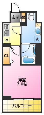 NL武蔵小杉レジデンス(1K/6階)の間取り写真