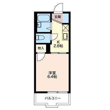 プリマリエ山王(1K/2階)の間取り写真