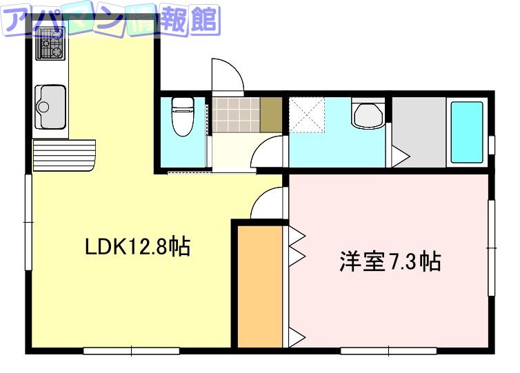 フローラII(1LDK/1階)の間取り写真
