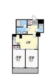 コートハイム横浜(2LDK/2階)の間取り写真