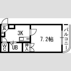 ホルス・ハウス(1K/1階)の間取り写真