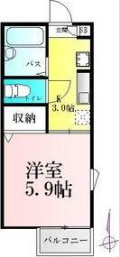 新坂壱番館(1K/1階)の間取り写真
