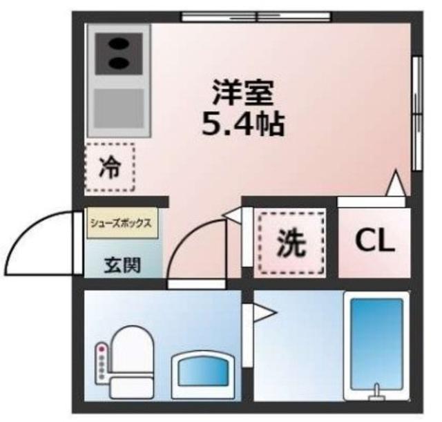 COOKIE HOUSE南大泉(ワンルーム/1階)の間取り写真