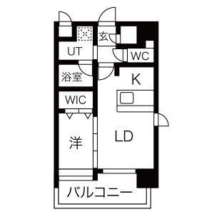 パグーロ城西(1LDK/8階)の間取り写真