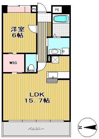 EST LUCE(1LDK/9階)の間取り写真