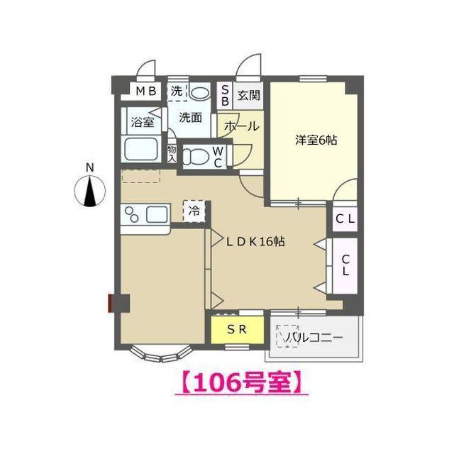 ZIEL (1LDK/1階)の間取り写真