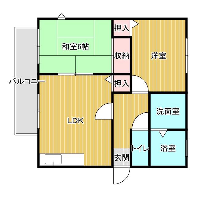 ストークホームV(2K/1階)の間取り写真