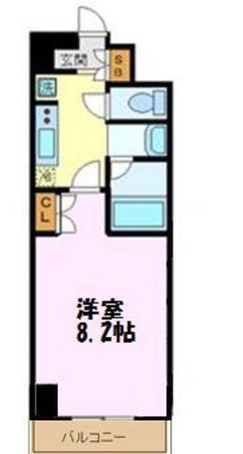 グリーンヴェヴェイ向ヶ丘(1K/5階)の間取り写真