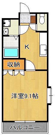 エクセレンス苅田(1K/2階)の間取り写真