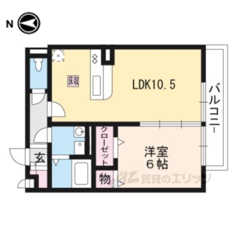 シャン・リアンT.Y(1LDK/2階)の間取り写真