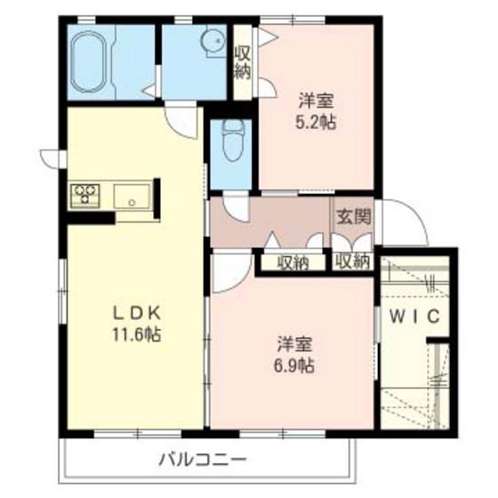 ジュエル(2LDK/2階)の間取り写真