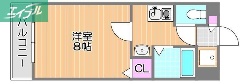 メゾンあけぼの(1K/2階)の間取り写真