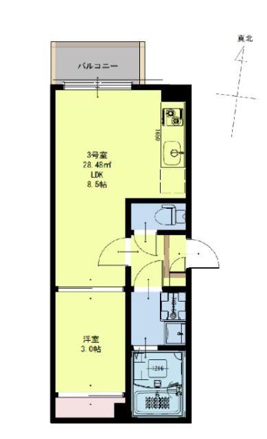 REGALEST F-I(1LDK/1階)の間取り写真