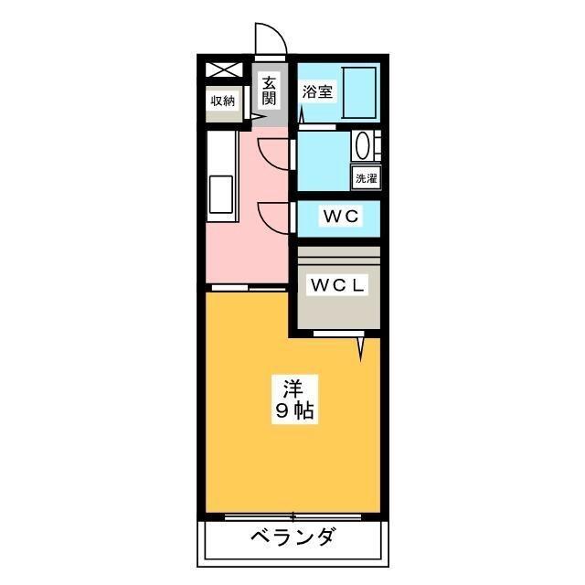 ZERO GRAVITY(1K/2階)の間取り写真