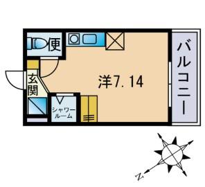 CRASTINE南砂町(ワンルーム/3階)の間取り写真