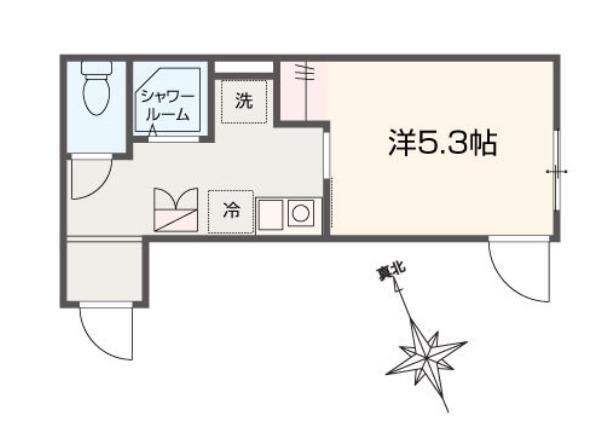 MELLAS西川口III(1K/1階)の間取り写真